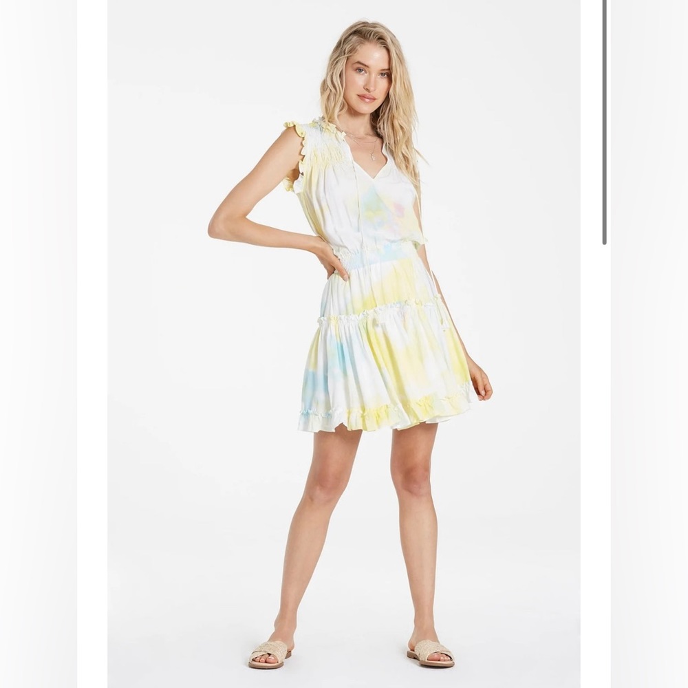 DEAR JOHN MELODIE TIERED RUFFLE GOLDEN TIMES DRESS Size Medium